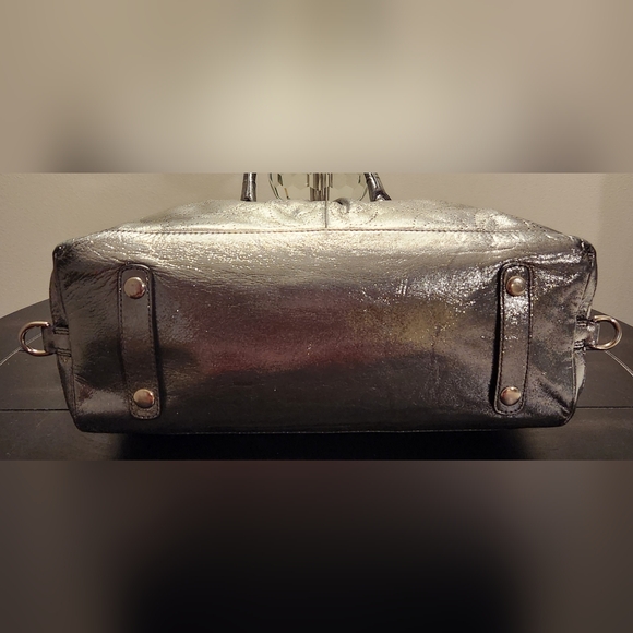 COACH Ashley Perforated Metallic Gunmetal Leather Satchel SALE SALE SALE!!! - Picture 10 of 16